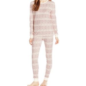 Burt’s Bees Fair Isle Ivory & Red pajamas